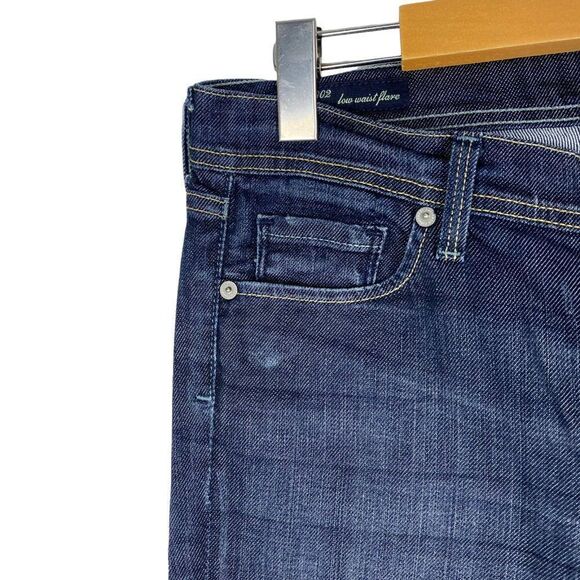 CITIZENS OF Humanity Blue Dark Wash Ingrid Stretch #002 Low Waist Flare US 29 - Picture 7 of 16